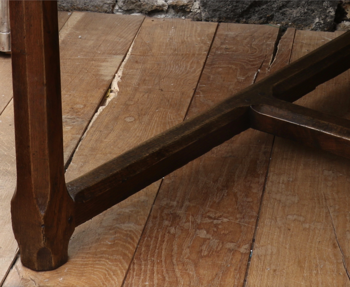 Wide Chestnut French Provincial Dining Table 